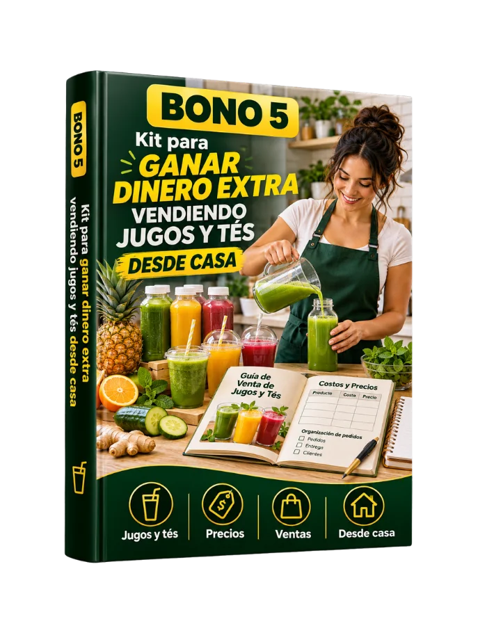 Bono #5: Kit para ganar dinero extra vendiendo jugos y tés desde casa