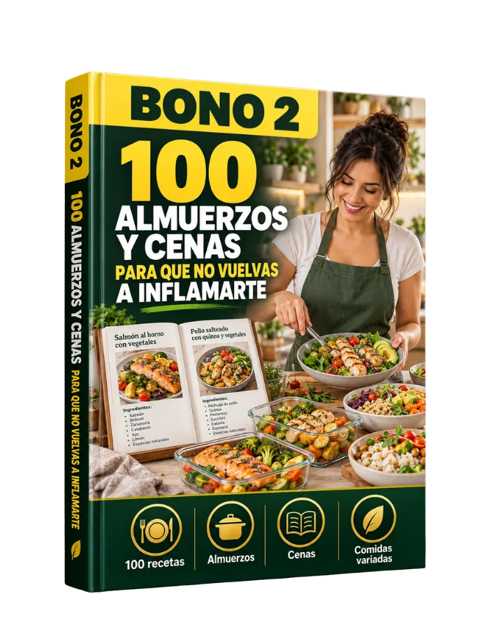 Bono #2: 100 almuerzos y cenas para que no vuelvas a inflamarte